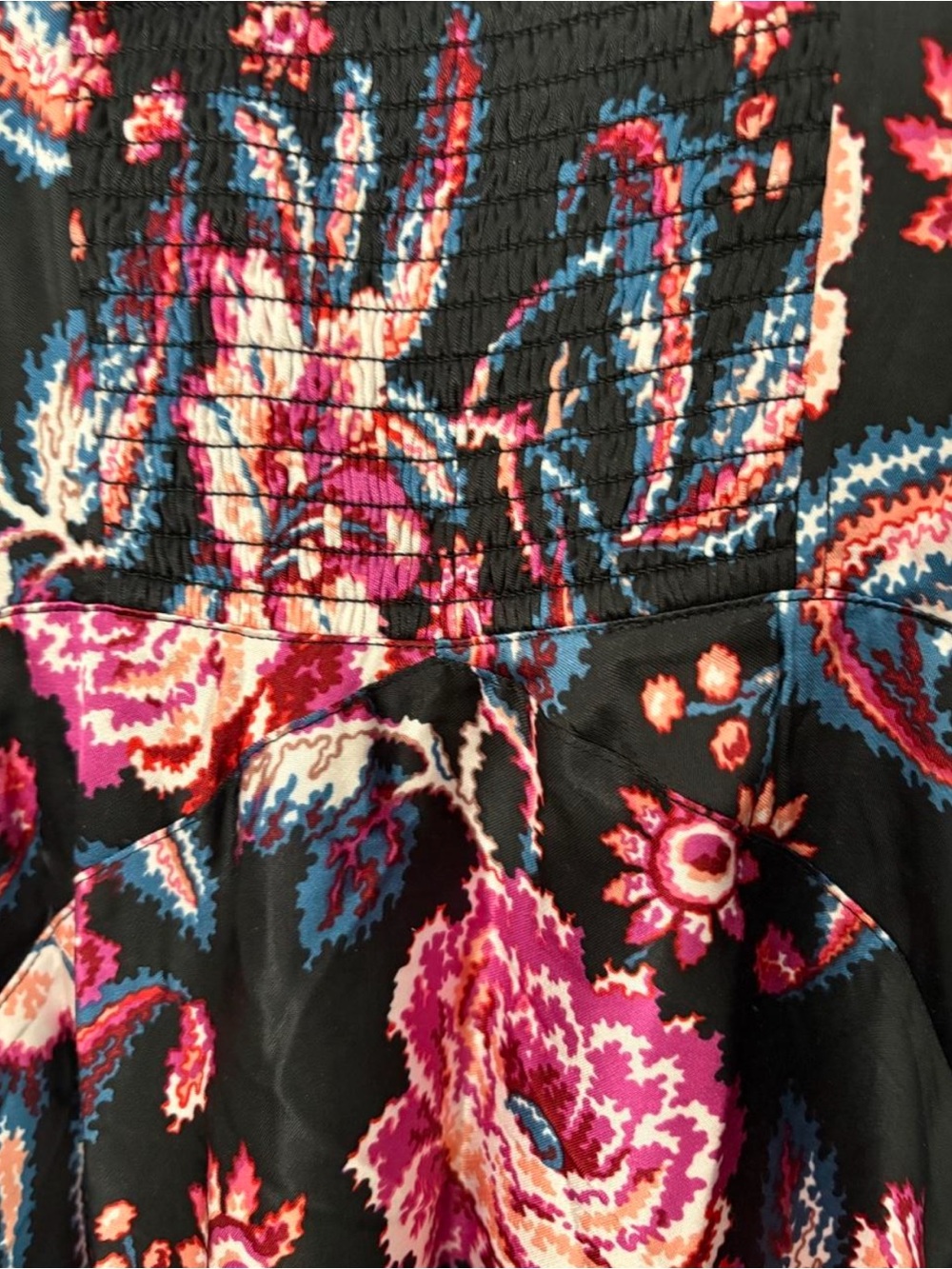 NWT Maeve Floral Satin Midi Dress with Pink Bouquet Print Anthropologie - Picture 7 of 9